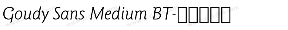 Goudy Sans Medium BT字体转换
